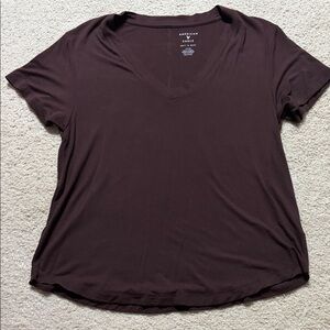 American eagle soft and sexy size small brown v neck shirt